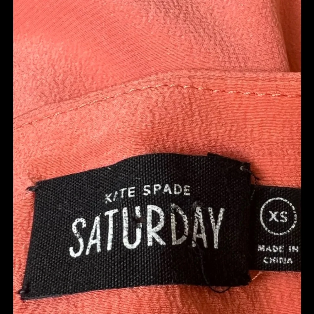 KATE SPADE Dress 100% Silk Maxi Orange Shift Sleeveless Wedding Strappy